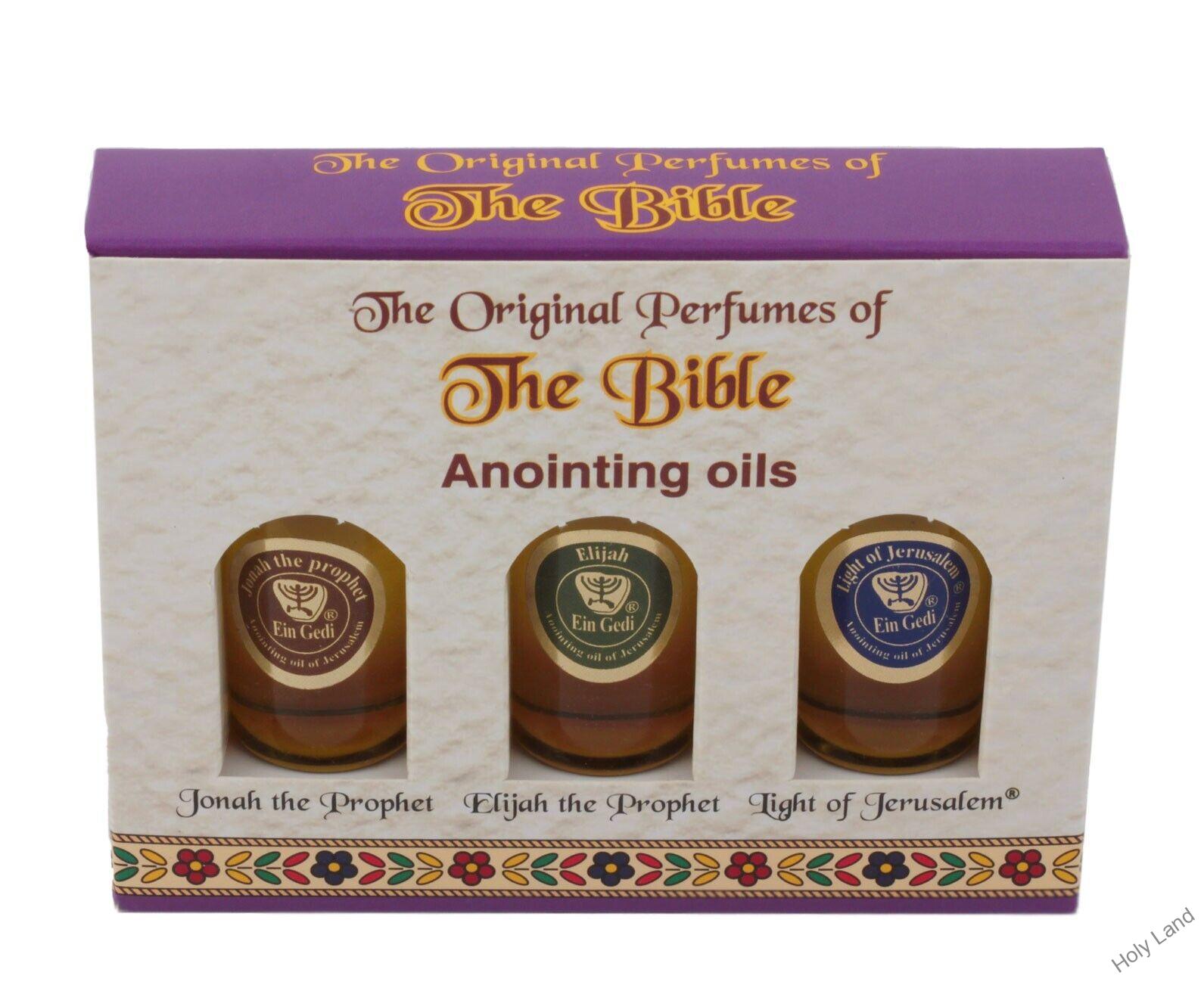 Set 3ks Biblických voňavých olejčekov 10ml - Jonah the Prophet, Elijah the Prophet, Light of Jerusalem