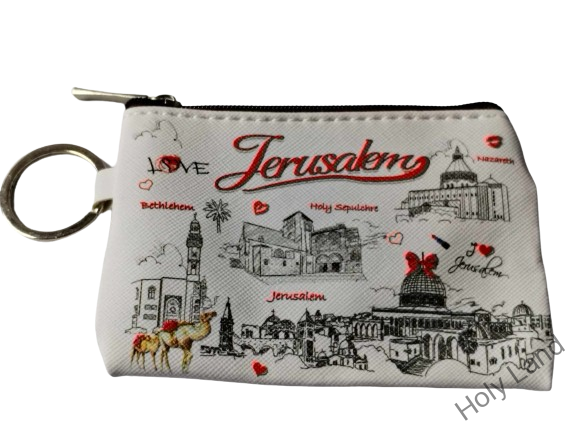 Taštička na mince a kľúče Jerusalem