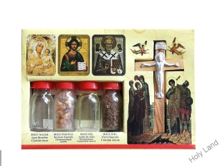 Set sv.voda/olej/zemina/kadidlo a kríž