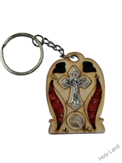 Kľúčenka krížik s kadidlom a kamienkom